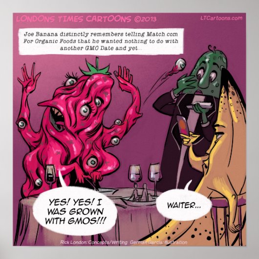 GMOオーガニック日付ポスタおもしろいー ポスター (正面)