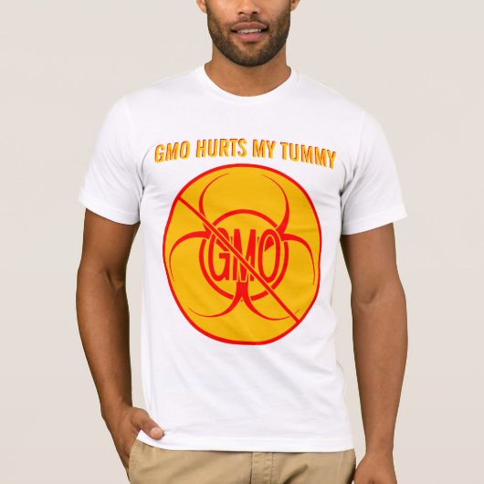 GMOシャツバイオハザードGMOなしパーソナライズされた Tシャツ (正面)