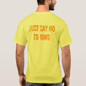 GMOシャツバイオハザードGMO パーソナライズされたオーガニック Tシャツ (裏面)