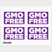 GMOフリー（紫） 長方形シール (シート)