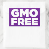 GMOフリー（紫） 長方形シール (バッグ)
