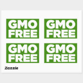GMOフリー(緑) 長方形シール (シート)