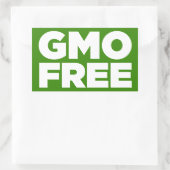 GMOフリー(緑) 長方形シール (バッグ)