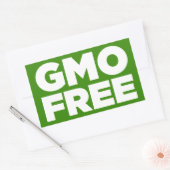 GMOフリー(緑) 長方形シール (封筒)