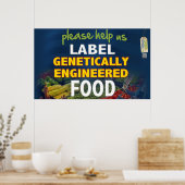 GMOフ救済ーズのラベルを! ポスター (キッチン)