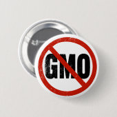 GMO無し、非GMO、Monsantoに対する3月 缶バッジ (正面&裏面)
