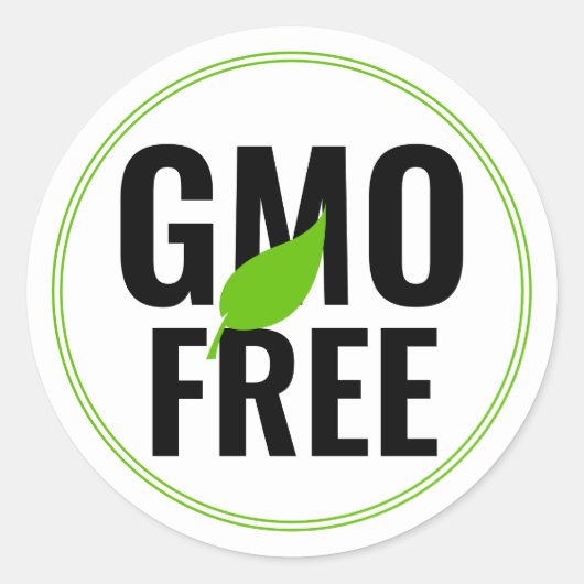 GMO無料ラベルシール ラウンドシール (正面)
