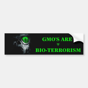 GMO'Sはバイオテロのバンパーステッカーです バンパーステッカー