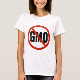 GMOs無しアンチGMO Tシャツ