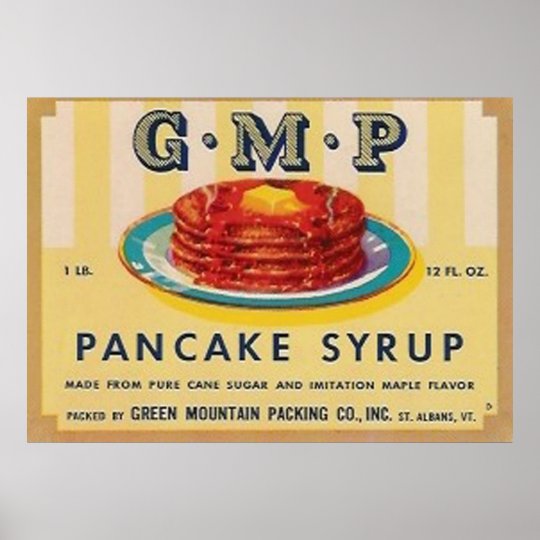 Gmpのパンケーキシロップのラベルポスター ポスター Zazzle Co Jp