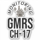 GMRSチャネル17を監視する シール (正面)