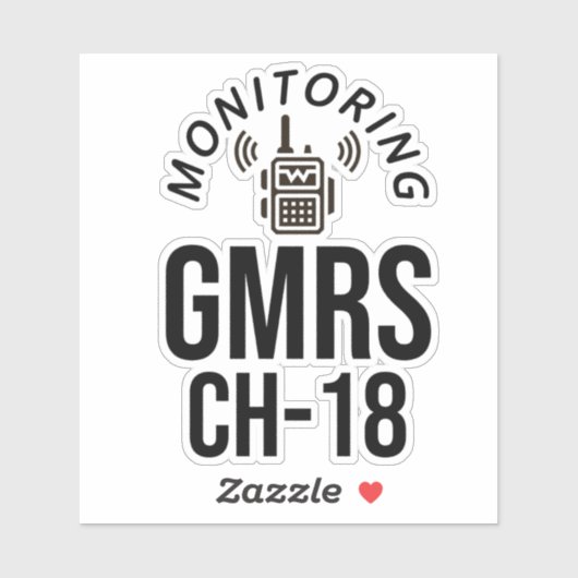GMRSチャネル18の監視 シール (シート)