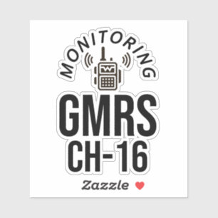 GMRS無線チャネル16の監視 シール