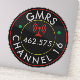 GMRS無線チャネル16 シール
