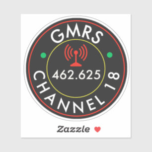 GMRS無線チャネル18 シール