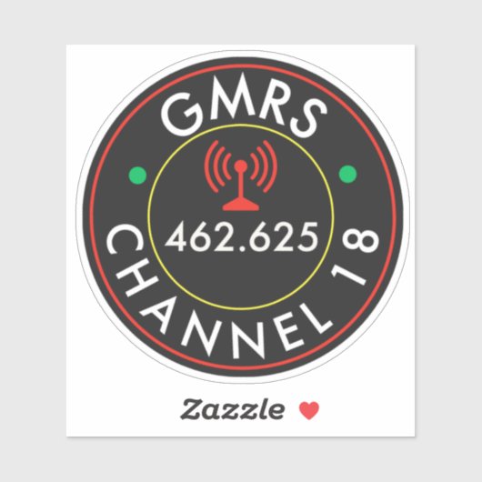 GMRS無線チャネル18 シール (シート)