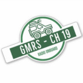 GMRS無線チャネル19 シール (正面)