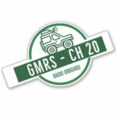 GMRS無線チャネル20 シール (正面)