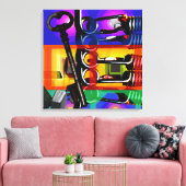 GMT 24がプロジェクトフレポップ・アートのームサイケデリック2 S C キャンバスプリント (インサイチュ (リビング))