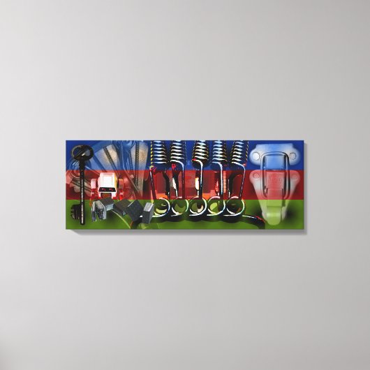 GMT 24ヘッズプロジェクトのグラデーションカラーフレームキャンバス キャンバスプリント (正面)