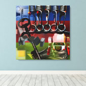 GMT 24ヘッズプロジェクトのグラデーション色フレームS C キャンバスプリント (インサイチュ (ウッドフロア))