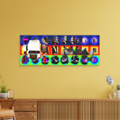 GMT 24ヘッズプロジェクトフレポップ・アートのームサイケデリックキャンバス キャンバスプリント (インサイチュ (リビング))