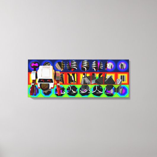 GMT 24ヘッズプロジェクトフレポップ・アートのームサイケデリックキャンバス キャンバスプリント (正面)