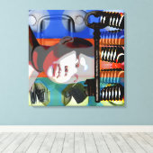 GMT 24ヘッズプロジェクト人形グラデーションカラーフレームS キャンバスプリント (インサイチュ (ウッドフロア))