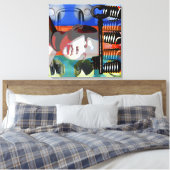 GMT 24ヘッズプロジェクト人形グラデーションカラーフレームS キャンバスプリント (インサイチュ (寝室))