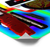 GMT 24対策計画フレームポップ・アートのポサイケデリックスター ポスター (角)