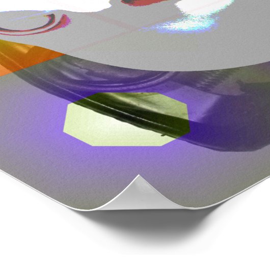 GMT 24 Hプロジェクト人形鍵グラデーション色フレームP ポスター (角)