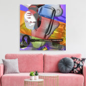 GMT 24 Hプロジェクト人形鍵グラデーション色フレームS キャンバスプリント (インサイチュ (リビング))