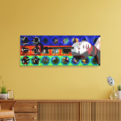 GMT 24 Hプロジェクト人形鍵サイケデリックフレームC キャンバスプリント (インサイチュ (リビング))