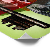 GMT 24 Heuresプロジェクトのグラデーション色フレームポスター ポスター (角)