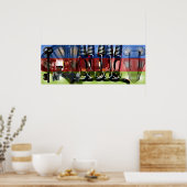 GMT 24 Heuresプロジェクトのグラデーション色フレームポスター ポスター (キッチン)