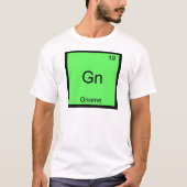 Gn - グノーム おもしろ 化学 元素記号 Tシャツ (正面)