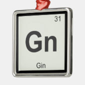 Gn -ジン化学周期表の記号 メタルオーナメント (左)