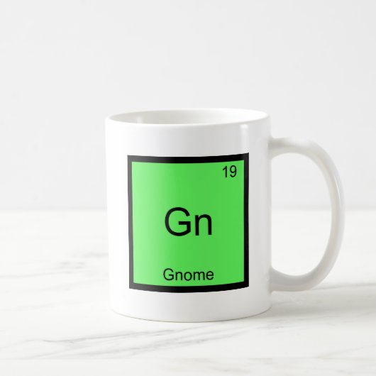 Gn -格言おもしろい化学素子シンボルTシャツ コーヒーマグカップ (右)