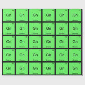 Gn -格言化学周期表記号 ラッピングペーパー (フラット)