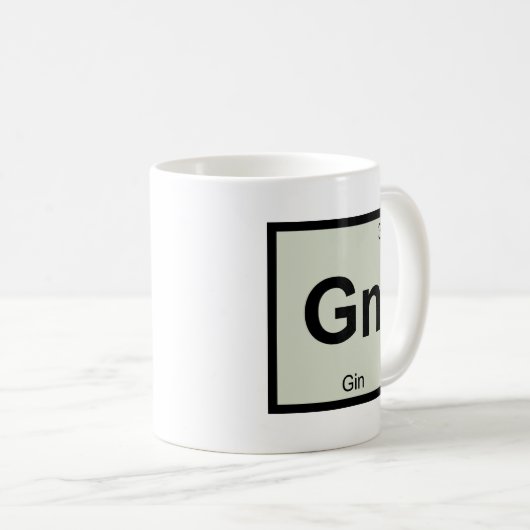 Gn - Gin Chemistry周期表記号 コーヒーマグカップ (正面右)