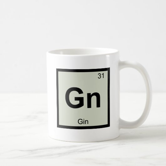 Gn - Gin Chemistry周期表記号 コーヒーマグカップ (右)