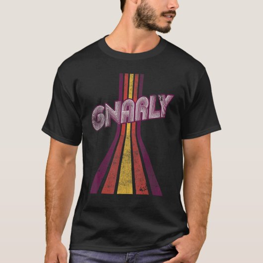 Gnarlyヴィンテージはスラングを70年代の衣装または80年代のCo Tシャツ (正面)