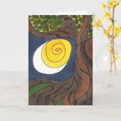 Gnarly Tree and Sun/Moon, Notecard カード (黄色い花)