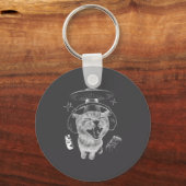 Gnarp Cat Silly Alien Cat Meme Brainrot Funny Meme キーホルダー (正面)