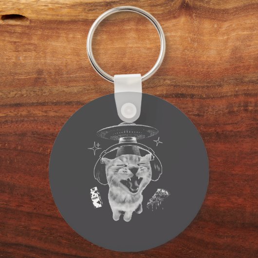 Gnarp Cat Silly Alien Cat Meme Brainrot Funny Meme キーホルダー (正面)