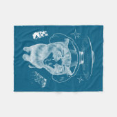 Gnarp Cat Silly Alien Cat Meme Brainrot Funny Meme フリースブランケット (正面(横))