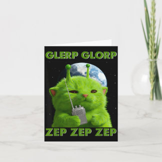 Gnarp Cat Silly Alien Cat Meme Brainrot Meme Funny カード