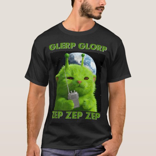 Gnarp Cat Silly Alien Cat Meme Brainrot Meme Funny Tシャツ (正面)