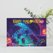 Gnaw-or-Treat：アンダーパス幽霊のよく出るハロウィーンカード 招待状 (スタンド正面)