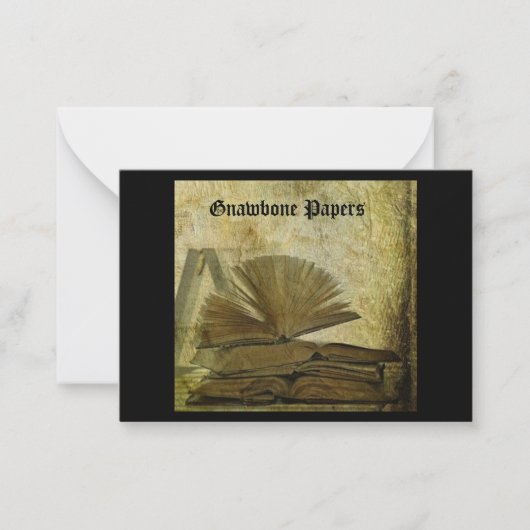 Gnawbone紙ブックマークノートカード ノートカード (正面)